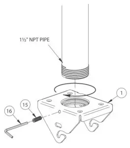 BTECH BT899 Projector Ceiling Mount with Micro Adjustment - figure 13