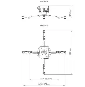 BTECH BT899 Projector Ceiling Mount with Micro Adjustment - figure 16