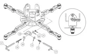 BTECH BT899 Projector Ceiling Mount with Micro Adjustment - figure 7