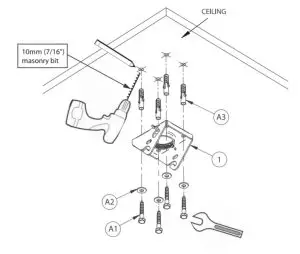 BTECH BT899 Projector Ceiling Mount with Micro Adjustment - figure 9