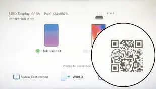 WayGoal X5M WiFi Movie Video Outdoor Projector- Scan QR Code