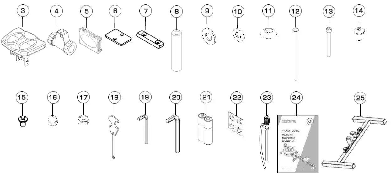 Fluid Rower Box Contents 2