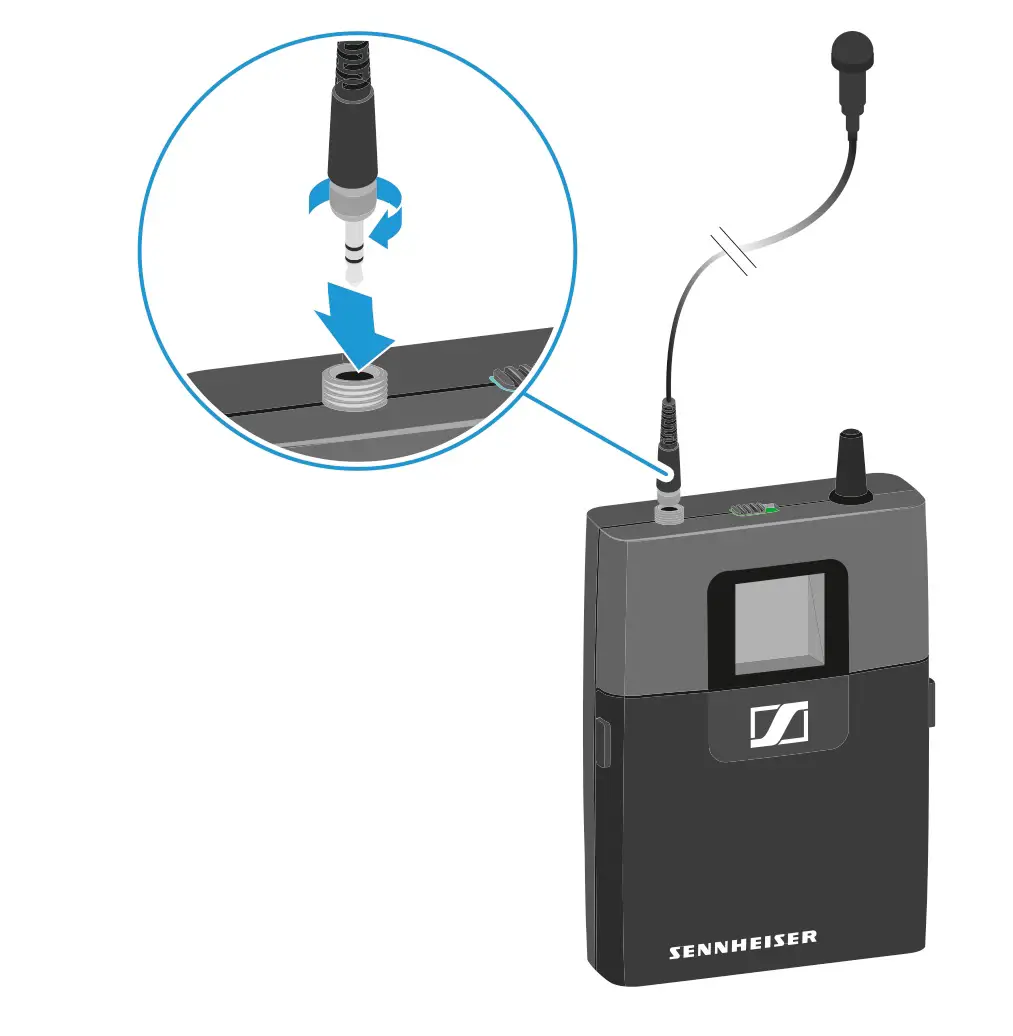 SENNHEISER ME 2 Clip-On Microphone - Setup