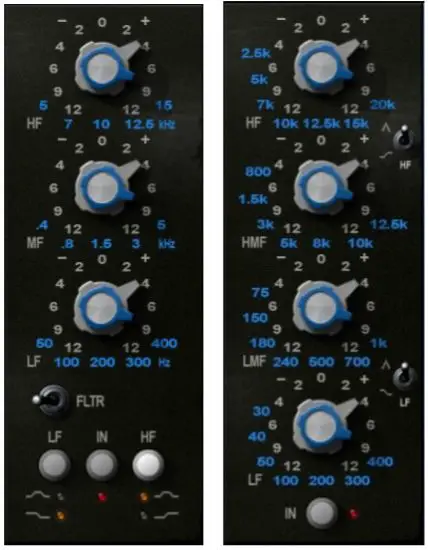 WAVES API 550 3 Band EQ Native - EQ Section
