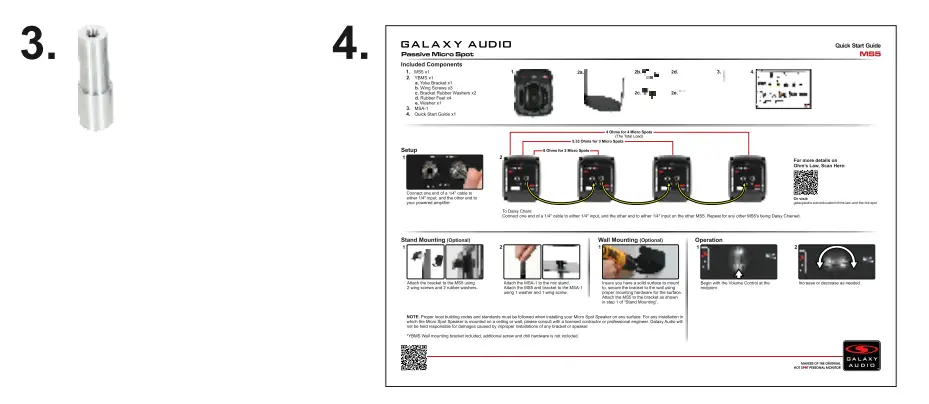 GALAXY AUDIO MS5 Micro Spot Portable Passive Personal Monitor - fig1