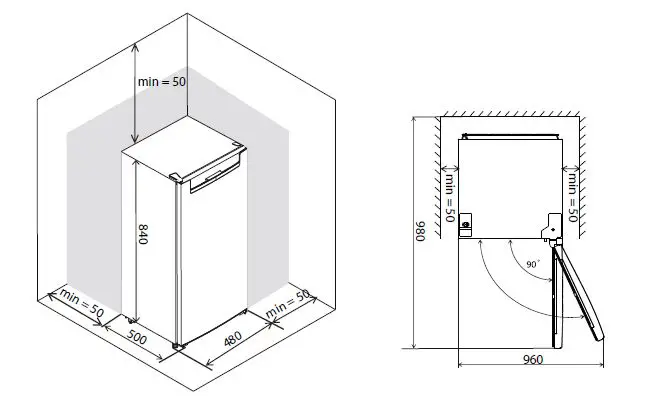 TOMADO-TFT4801W-Freestanding-Freeze-FIG 2