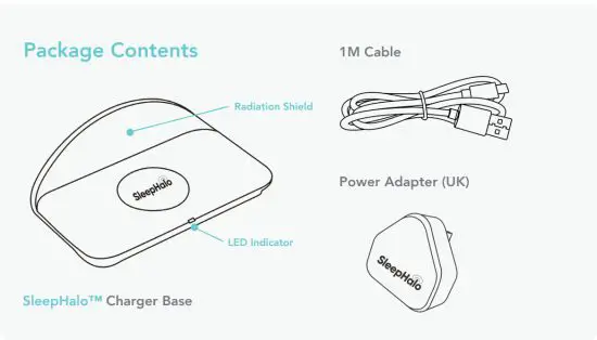 ANGEL ELECTRONICS 2AZCXSLEEPHALO Sleephalo Wireless Phone Charger - Package Contents