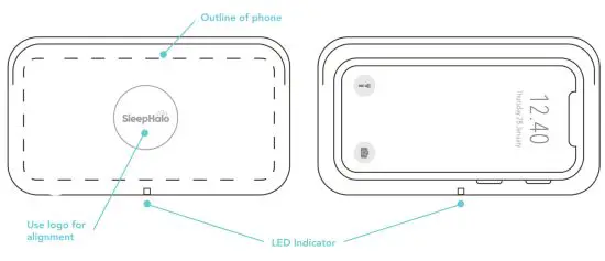 ANGEL ELECTRONICS 2AZCXSLEEPHALO Sleephalo Wireless Phone Charger - Using