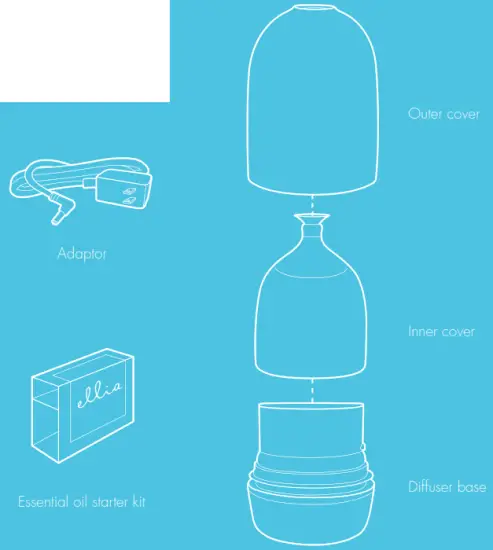 ellia ARM 710BLA WW Rise Ultrasonic Oil Diffuser