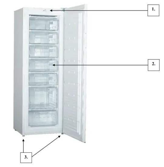 ICEKING Z245WE 55cm Upright Freezer - figure 1