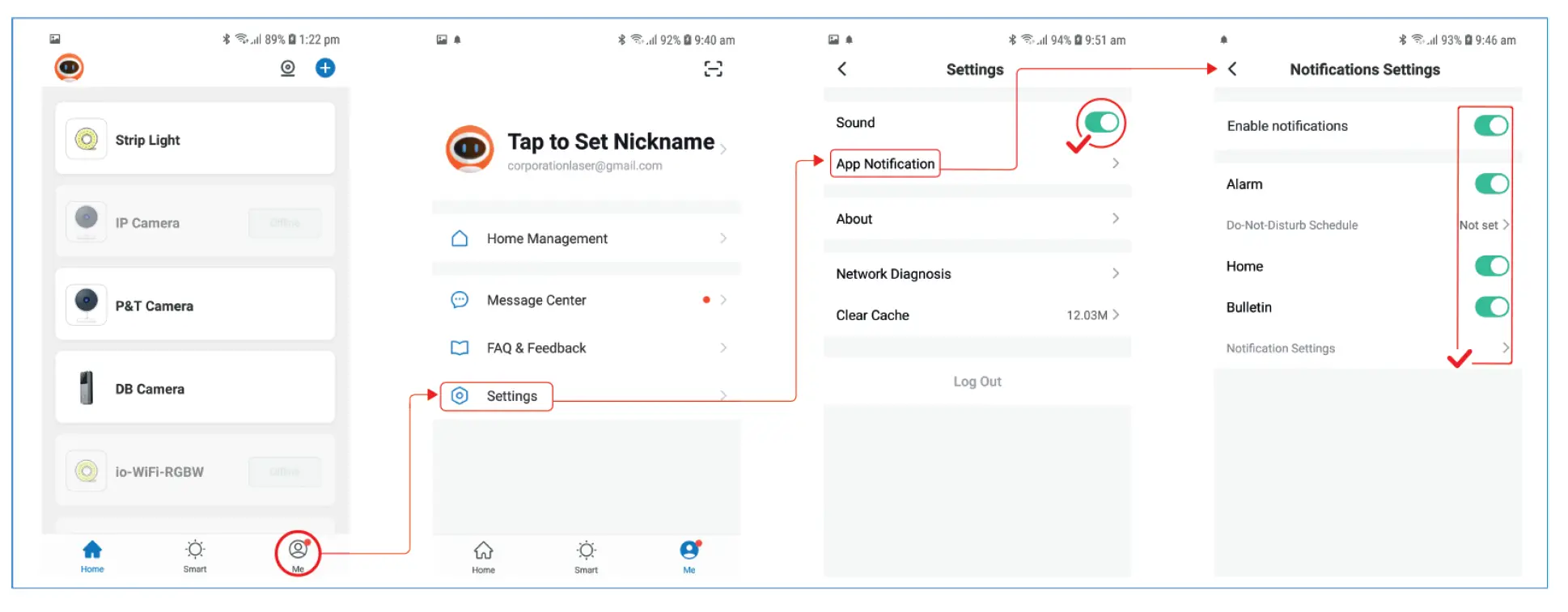 RECOMMENDED APP SETTINGS