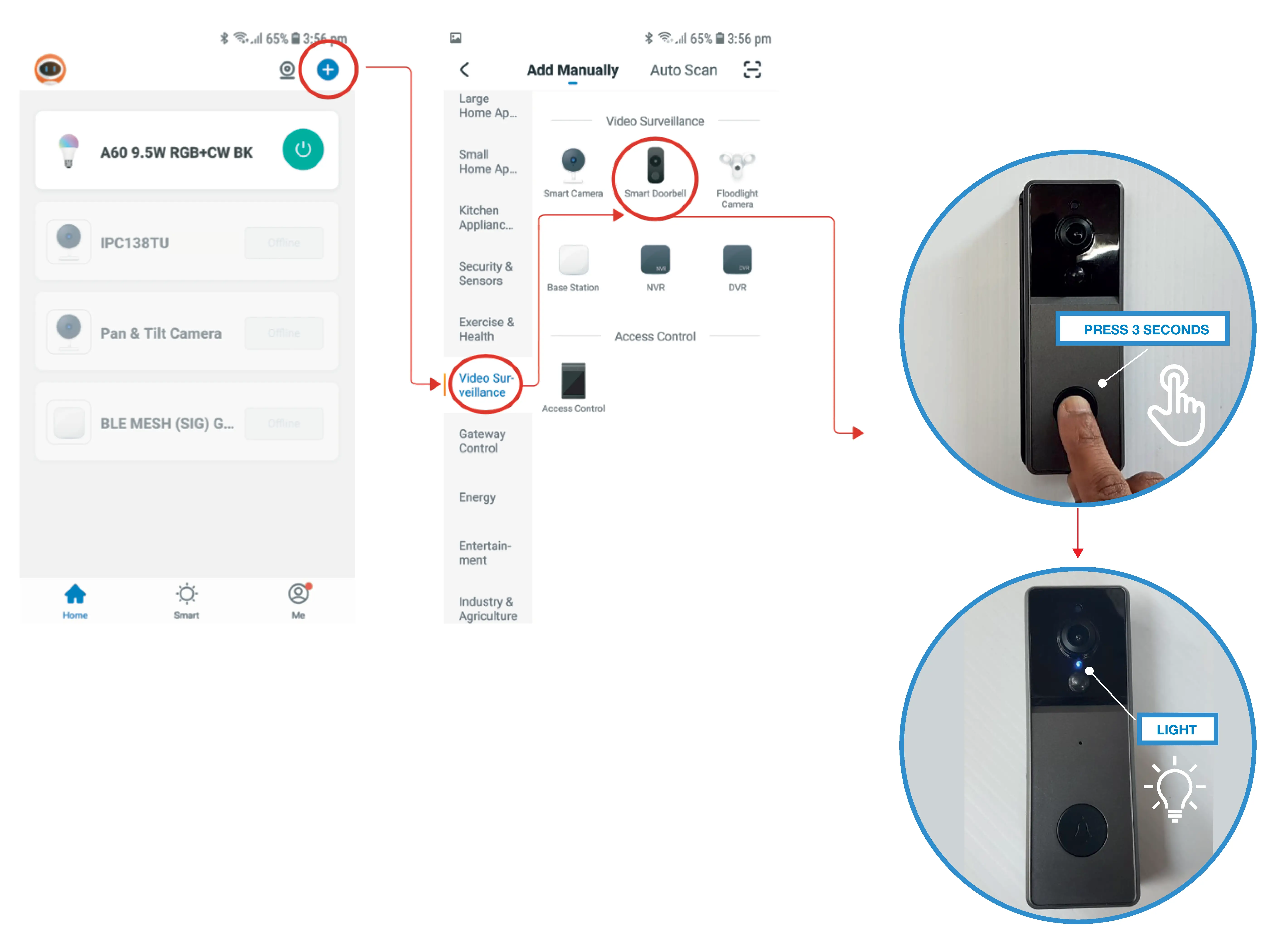 CONNECTING DOORBELL TO APP