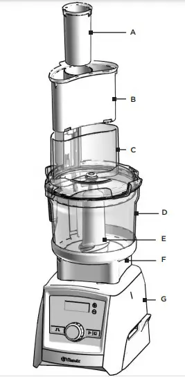 Vitamix 12-Cup Food Processor Attachment Blender F ood Pro cessor Overview