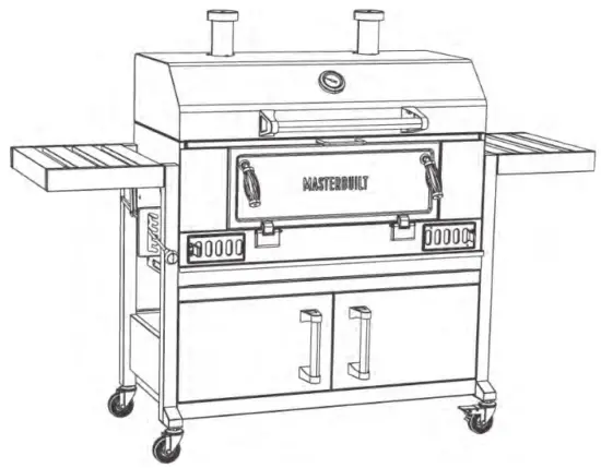 MASTERBUILT MB20042219 Extra Large Charcoal Grill