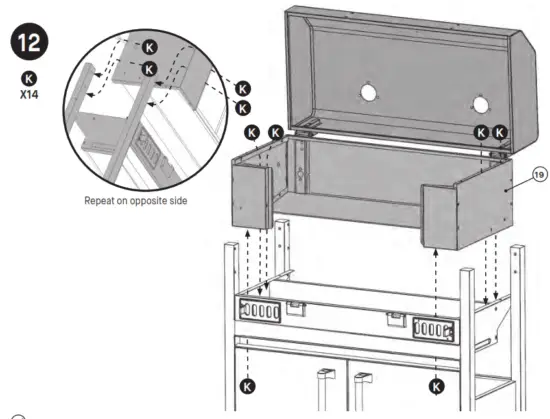 MASTERBUILT MB20042219 Extra Large Charcoal Grill - Repeat on opposite side