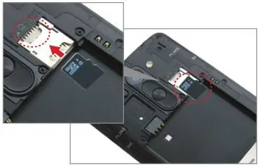 LG G Vista Phone - Insert the microSD Card
