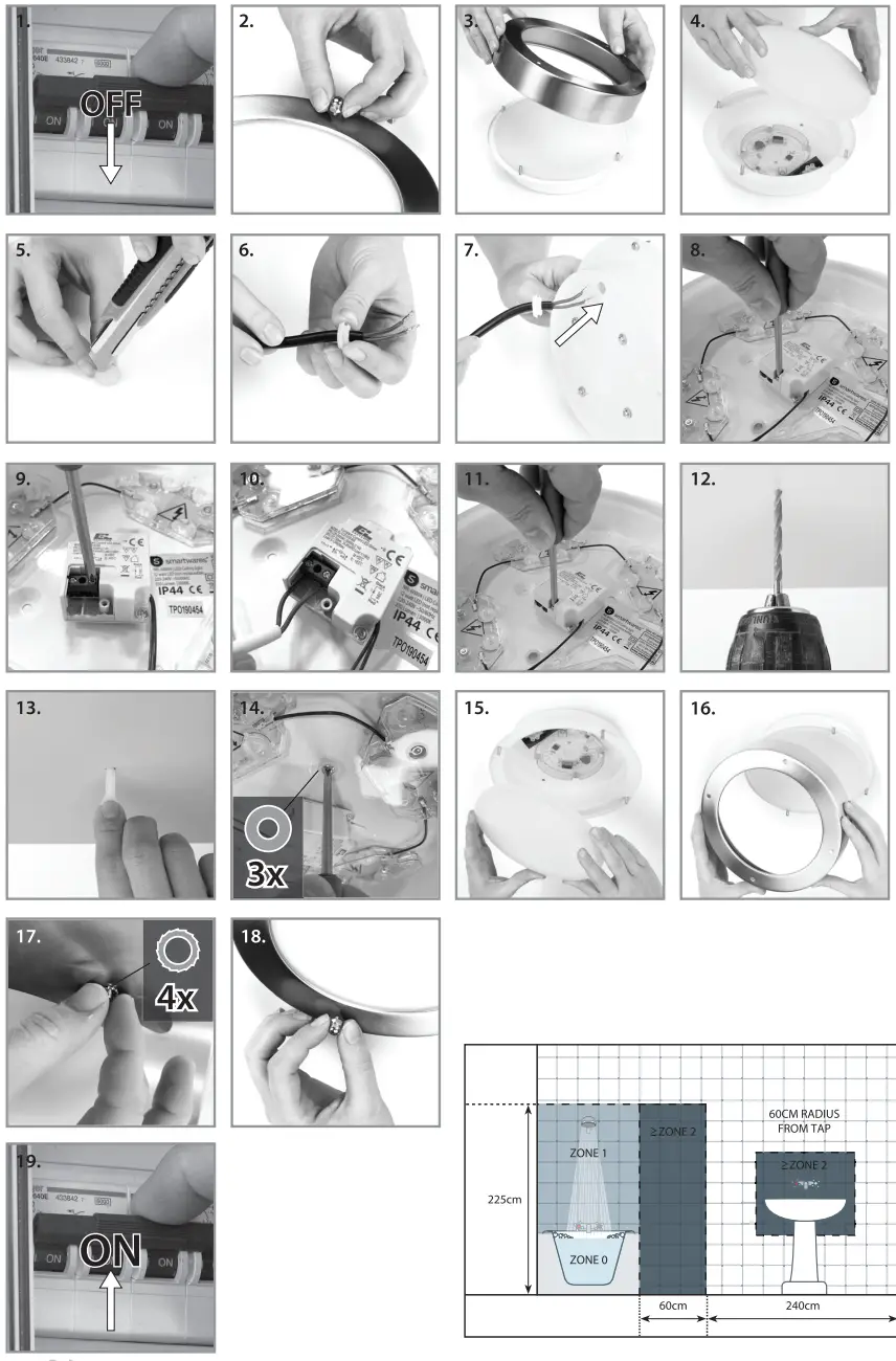 smartwares IWL 60004 LED Ceiling Light - 4