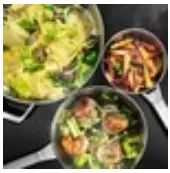 a bunch of different types of food