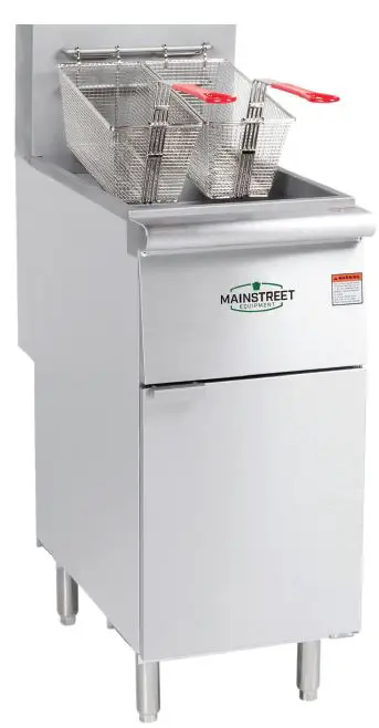 MAINSTREET EQUIPMENT 541FF40N Natural Gas 40 lb. Stainless Steel Floor Fryer product