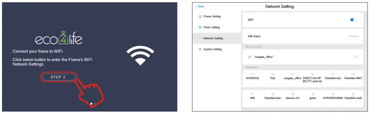 eco4life CPF826 Cloud WiFi Digital Photo Frame - app1