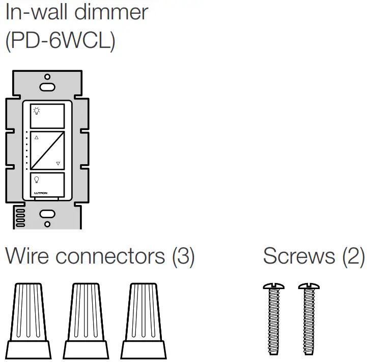 LUTRON P PKG 1W WH Caseta Wireless In Wall Dimmer - Fig