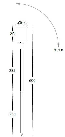 HAVIT HV1401T Pointe Garden Spike Light 2