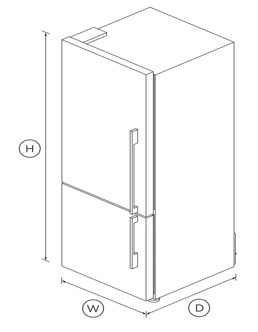 FISHER PAYKEL RF135BDLJX4 Freestanding Refrigerator - fig
