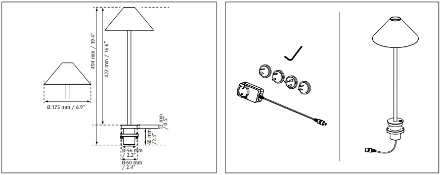 louis poulsen 5703411189009 3000K Keglen 175 Table Lamp Pin - fig1