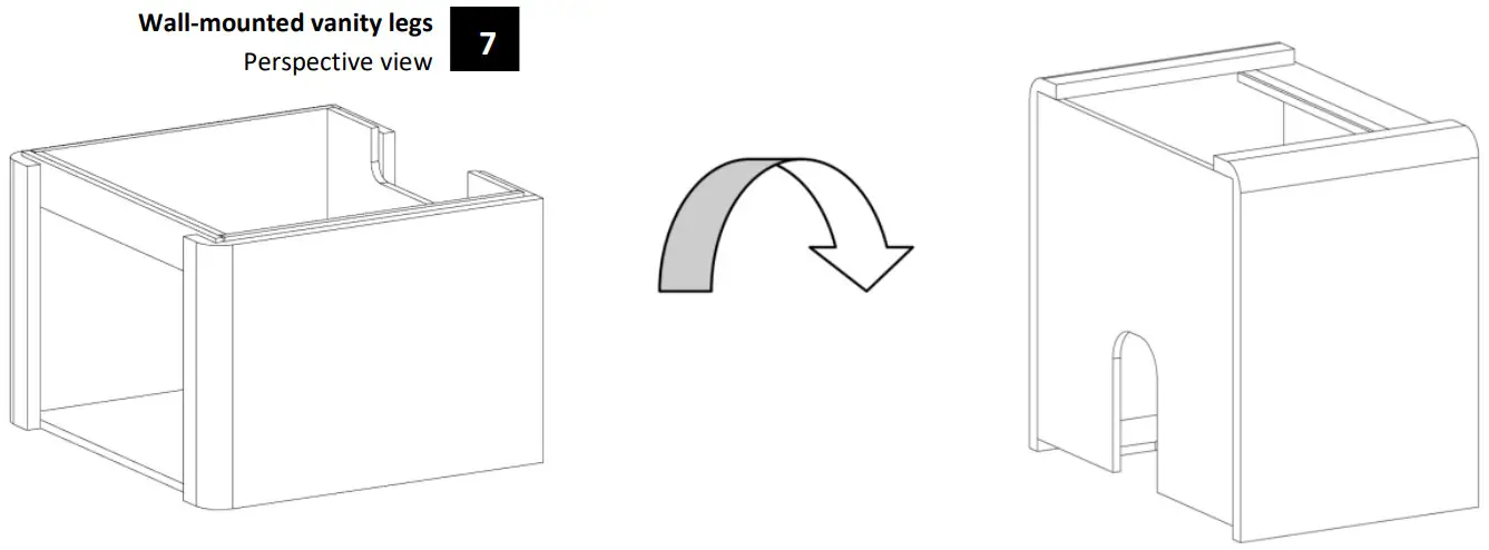 WETSTYLE EBHS60WML W12L28 Bauhaus Wall Mount Vanity Bottom - Figure 11