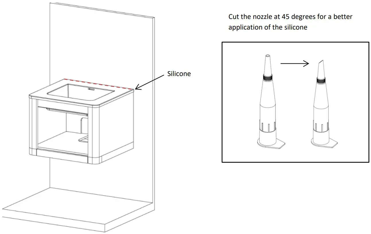 WETSTYLE EBHS60WML W12L28 Bauhaus Wall Mount Vanity Bottom - Figure 17