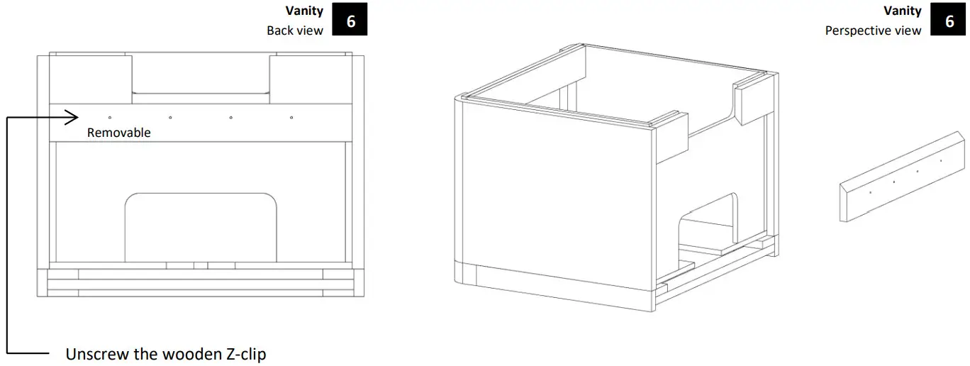 WETSTYLE EBHS60WML W12L28 Bauhaus Wall Mount Vanity Bottom - Figure 9