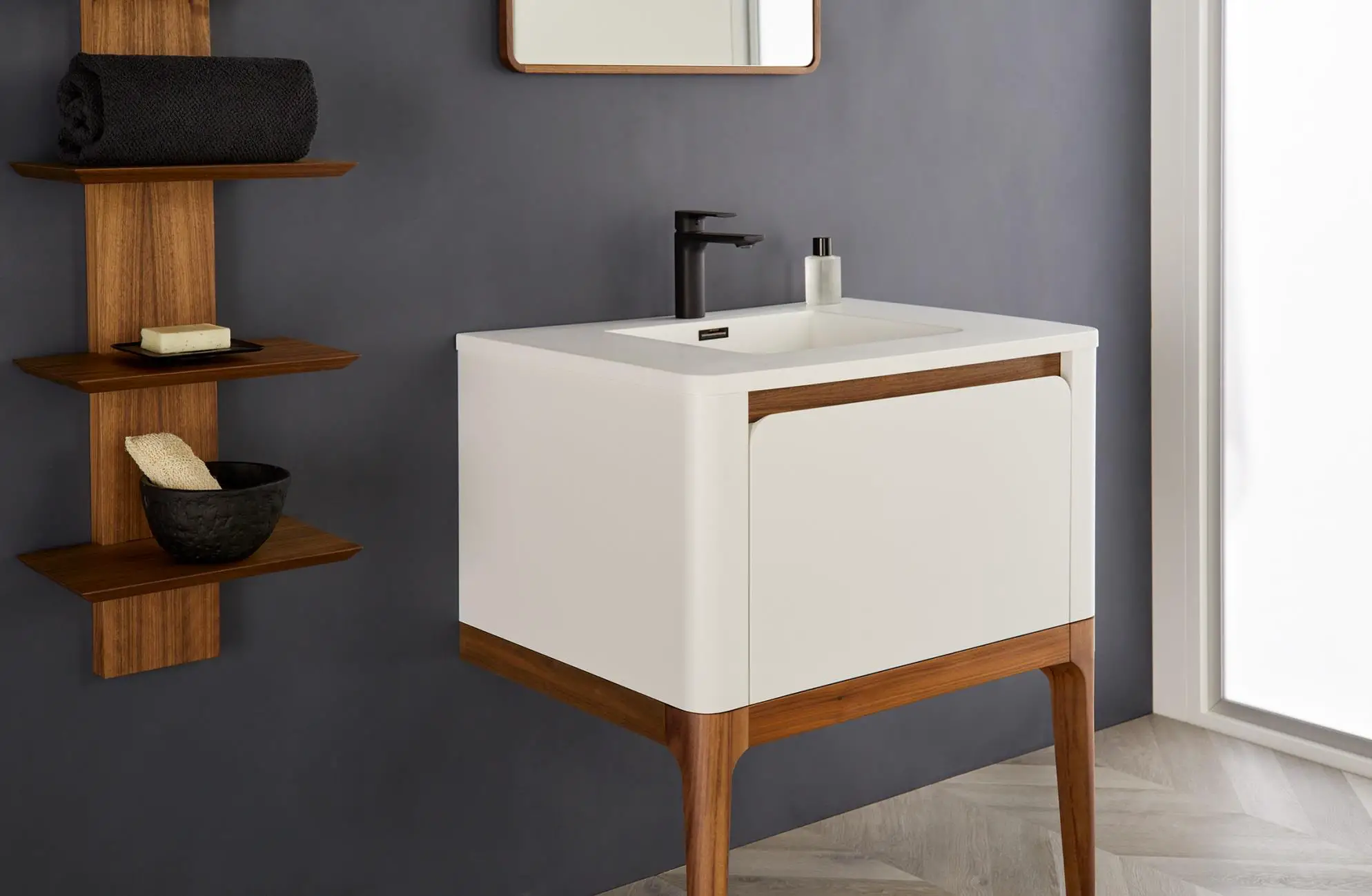 WETSTYLE EBHS60WML W12L28 Bauhaus Wall Mount Vanity Bottom