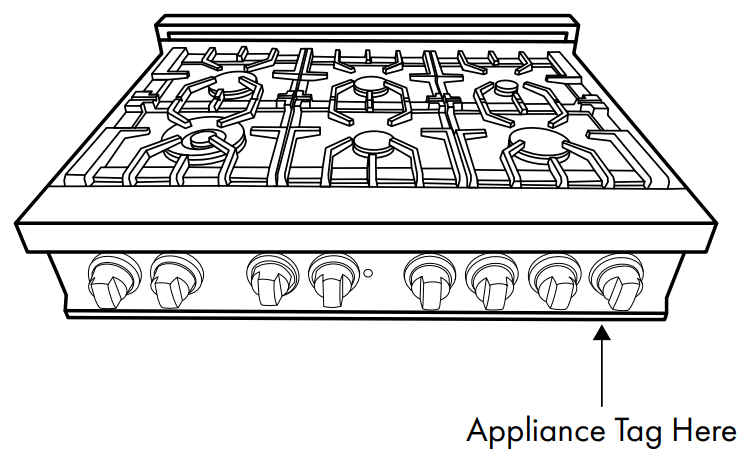ZLINE RA48 6 Cu Ft Freestanding Double Oven - FIGURE 1