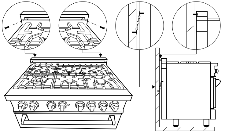 ZLINE RA48 6 Cu Ft Freestanding Double Oven - FIGURE 5