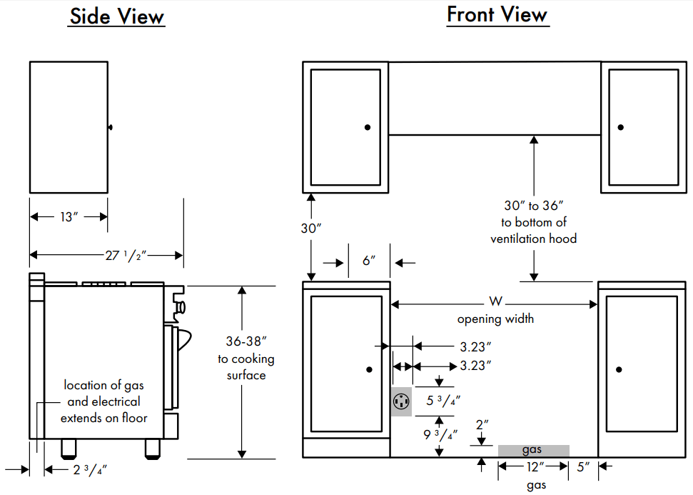 ZLINE RA48 6 Cu Ft Freestanding Double Oven - FIGURE 6