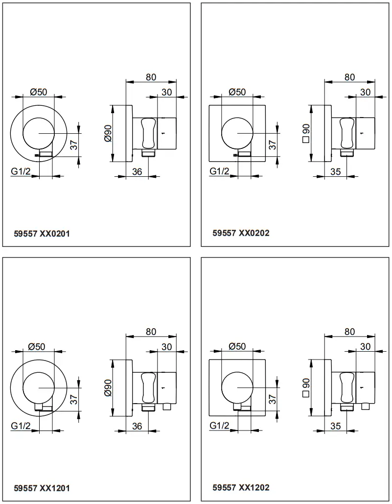 KEUCO 51688 Shower Arm - fig 24