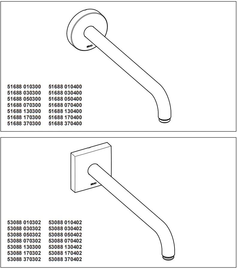 KEUCO 51688 Shower Arm
