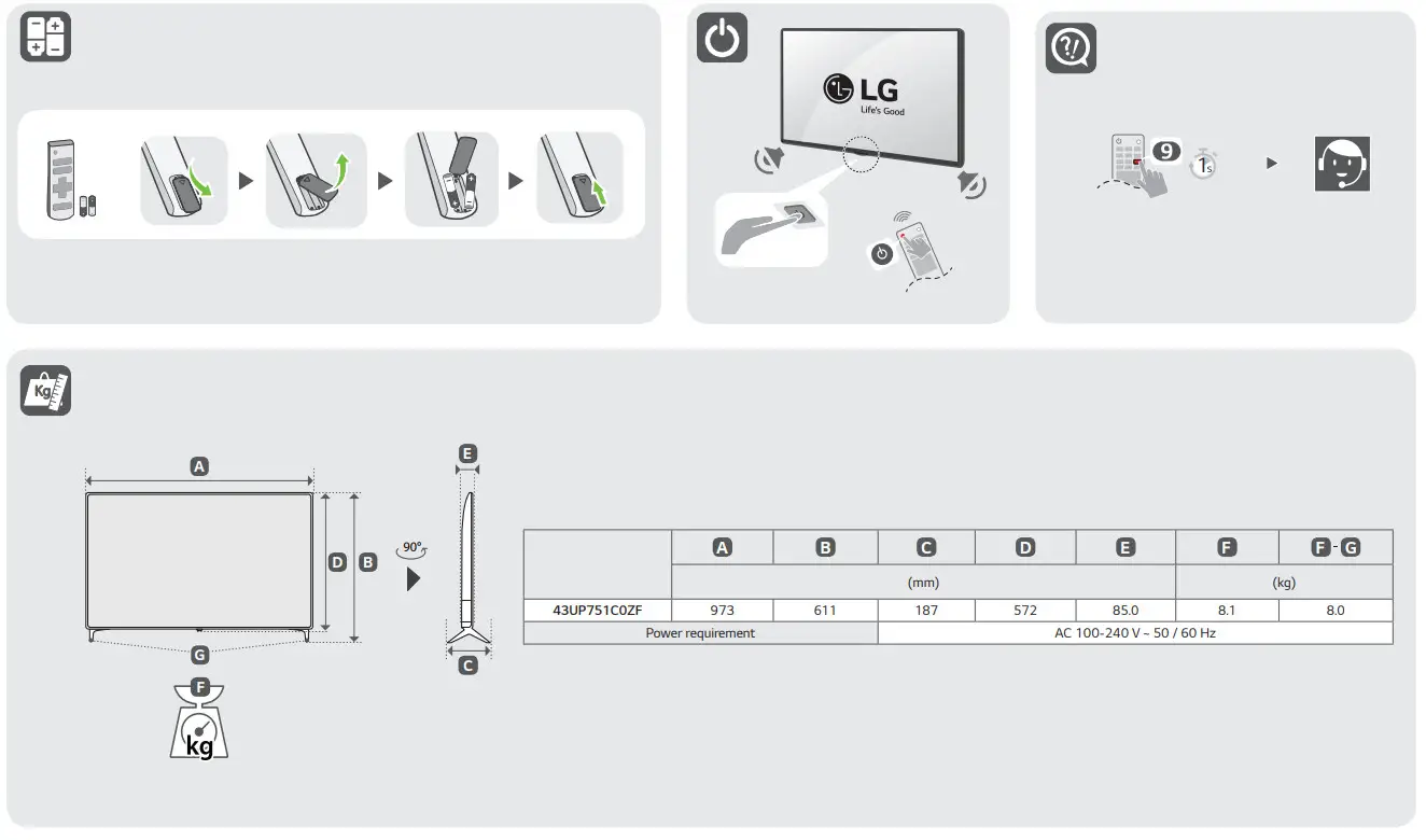 LG UP75 55 inch 4K Smart UHD TV - PARTS 1