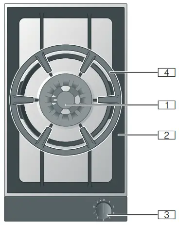 GAGGENAU VG 231 220 CA Gas Wok - Figure 1