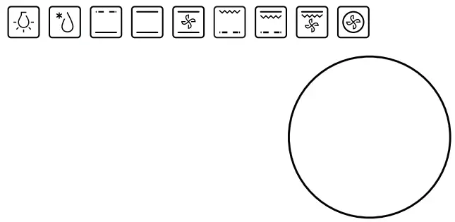 INVENTUM IOM6170RK Build-In Oven - function knob