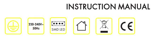 QAZQA Modern LED Ceiling Lamp 1 Light Ø 300 mm Instruction Manual