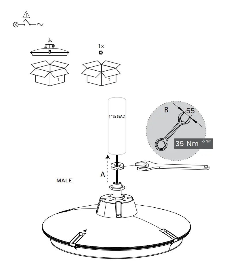 On Tube 1’’ ¼ Gaz