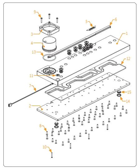 EK-Quantum PWM D-RGB Distribution Plate - 3