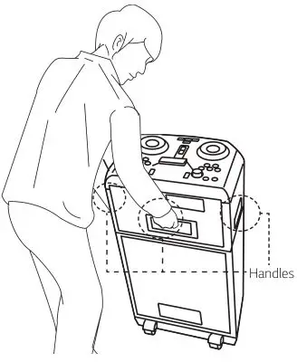 LG Mini Hi-Fi Audio Model #OK99 - Carrying the unit