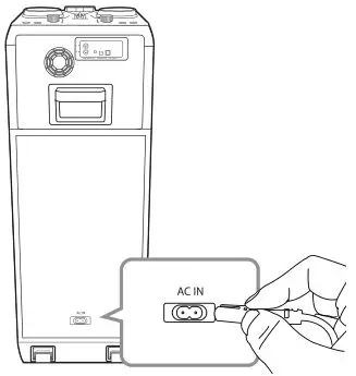 LG Mini Hi-Fi Audio Model #OK99 - Connect one end of the AC power cord