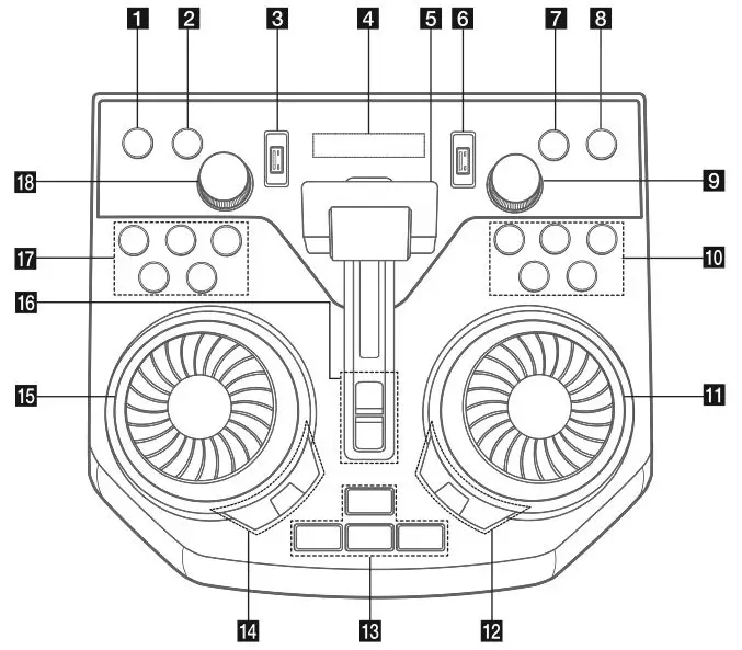 LG Mini Hi-Fi Audio Model #OK99 - Top panel
