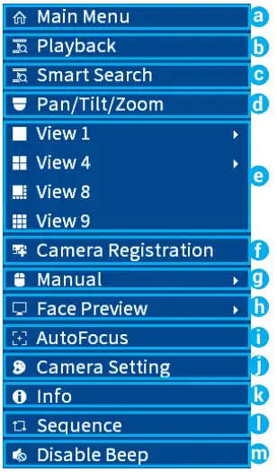 Using the Quick Menu