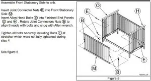FIG 12 Assemble Front Stationary Side to crib