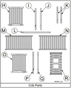 FIG 7 Crib Parts