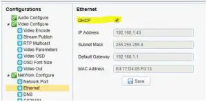 Ethernet Configurations